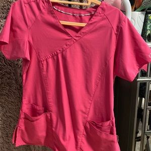 Wonder wink scrubs 2 piece set in the color Hot pink
